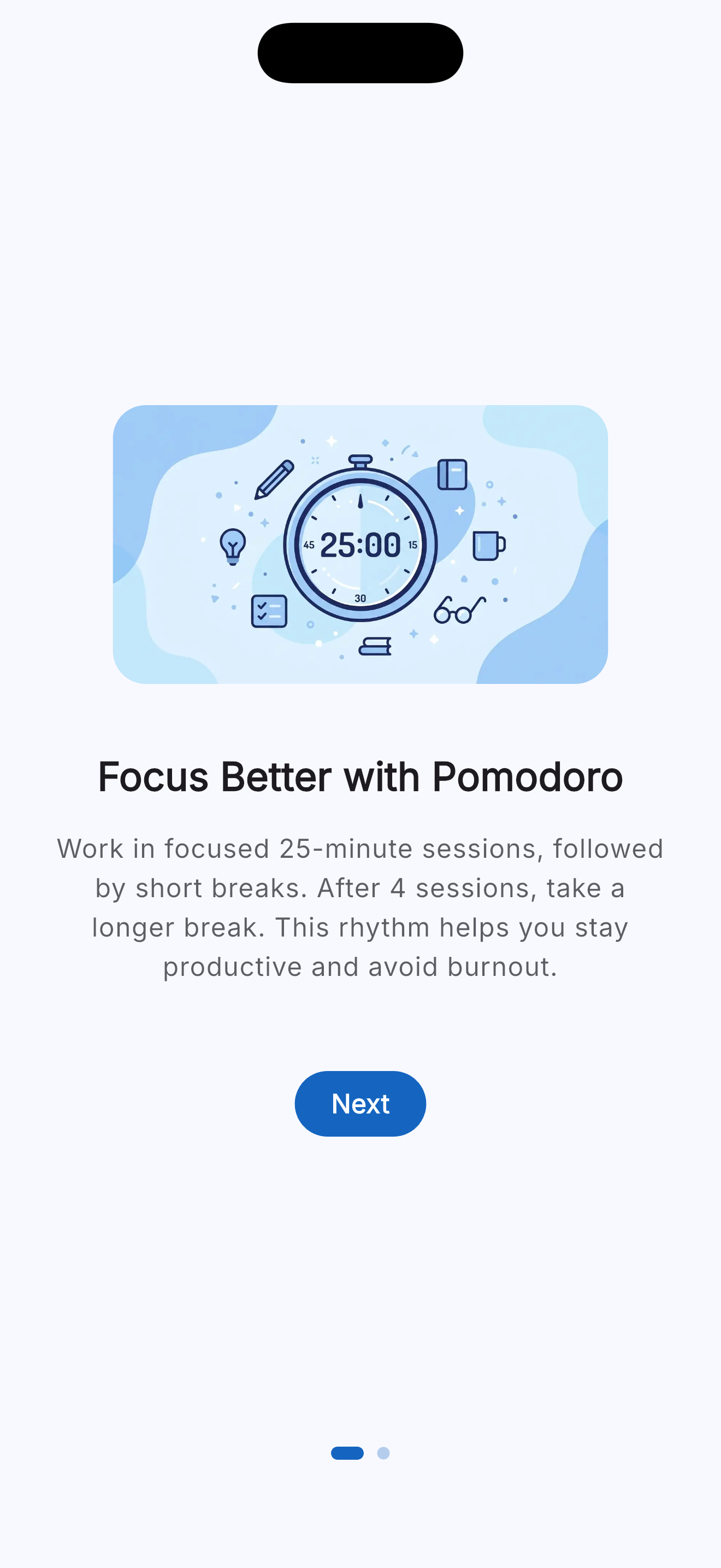 Built on the Pomodoro method
